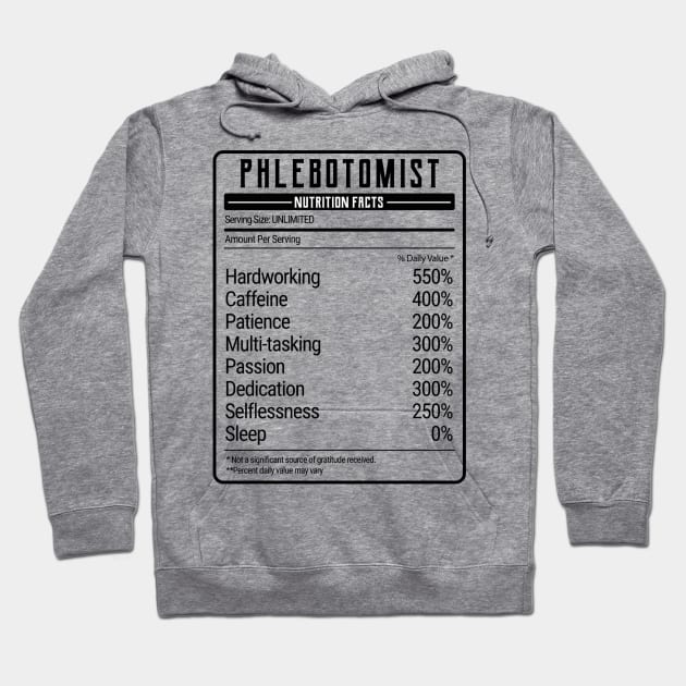 phlebotomist nutrition value Hoodie by IndigoPine